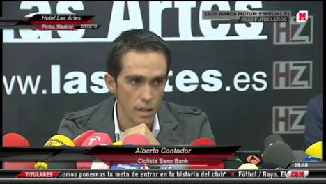 Contador press conference