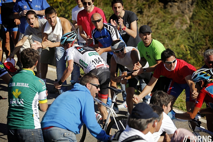 Photo: Stage 18 of the Vuelta and the summit finish to Pea Cabarga. 