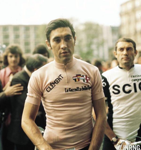 Photo: Eddy Merckx won a road stage of the Giro in 1970 that, like today’s stage, finished in Polsa. It was the day he took the overall lead in the Italian race. 