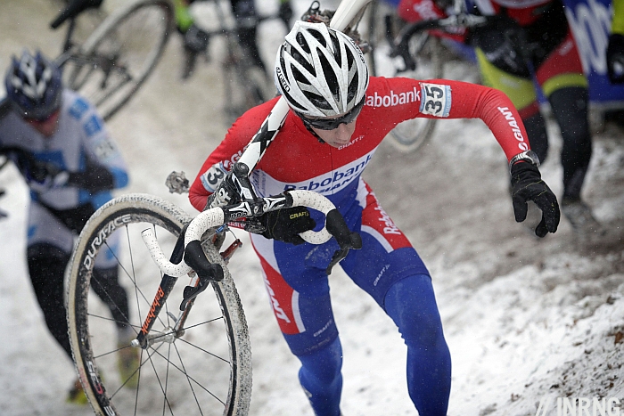 Photo: Cyclo-cross is a winter sport. It began as a means for road cyclists could exercise in during winter. But it’s become a sport in its own right, recognized by cycling’s governing body, the UCI, which holds an annual world championship every winter. 
