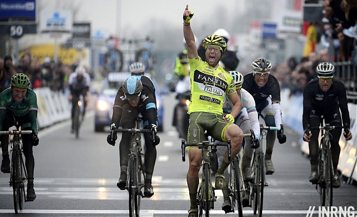 Photo: Oscar Gatto won the Dwars Door Vlaanderen. 