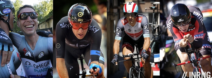 Photo: Tony Martin, Fabian Cancellara, Bradley Wiggins and Taylor Phinney. 