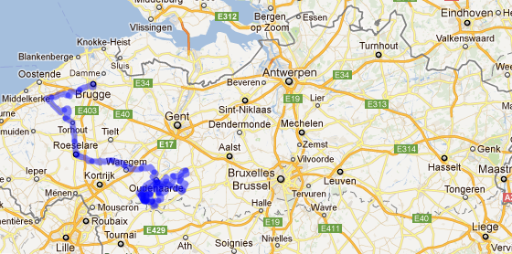 Ronde Vlaanderen map