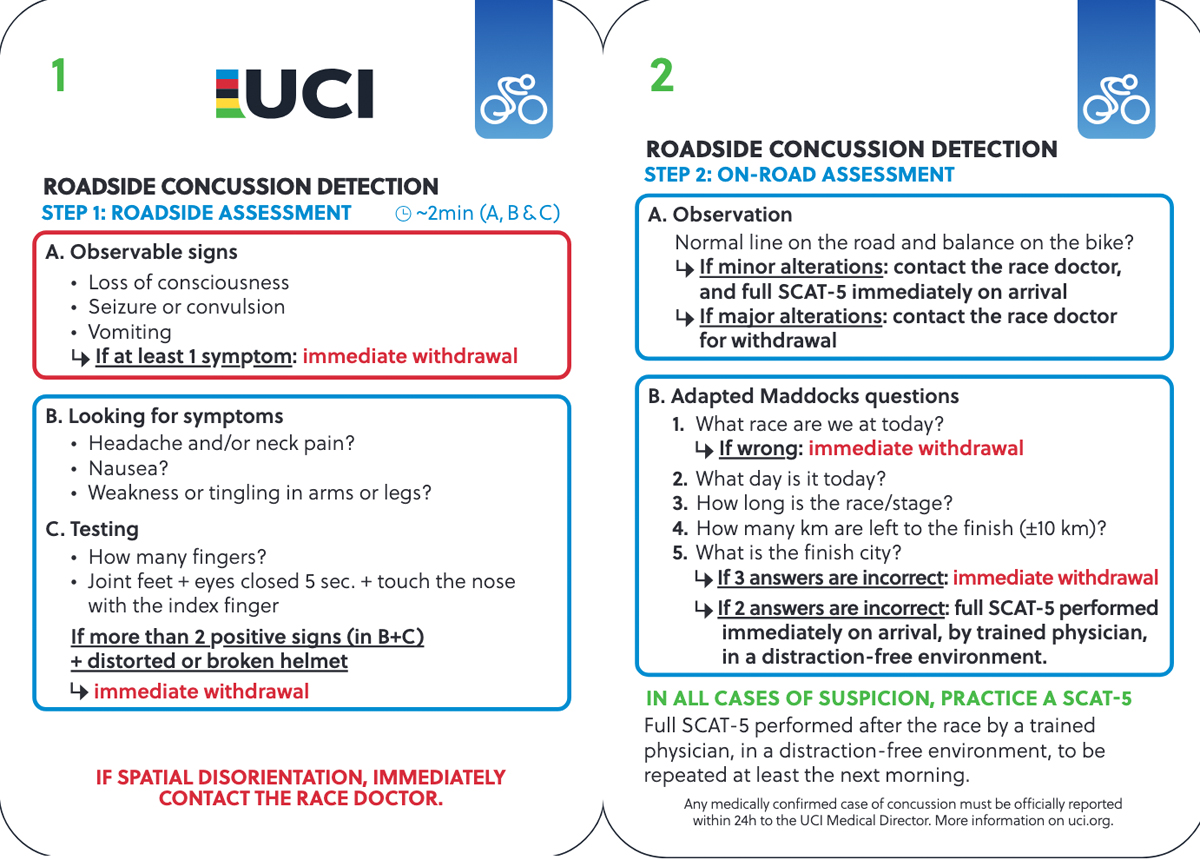 UCI concussion pocket card