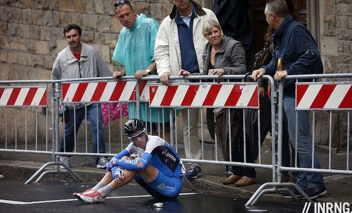 Vincenzo Nibali crash florence worlds 2013